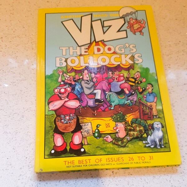 Vintage VIZ Annual, The Dog's bollocks- Issues 26 tot en met 31 door Chris Donald, jaarlijkse compilatie, Adult Humor, Not for Children, 1989, jaren '80