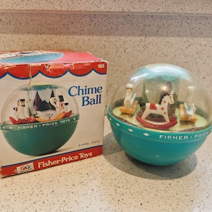 Fisher Price, Roly Poly Chime Ball, Horses & Swan, Fisher Price baby Toy, Rolling Ball Toy