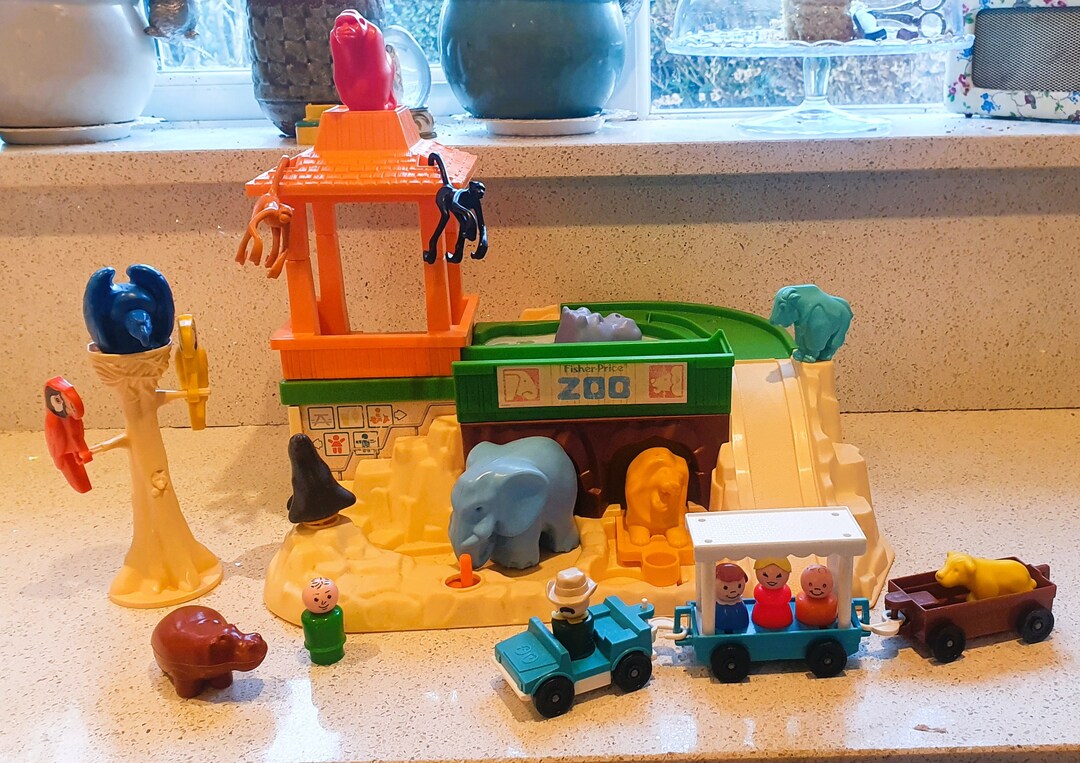 Fisher Price Zoo, Complete, Original 80s Vintage Toy, Fisher Price Zoo