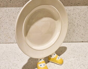Carlton Ware Walking Ware Plate with Yellow Shoes and Blue