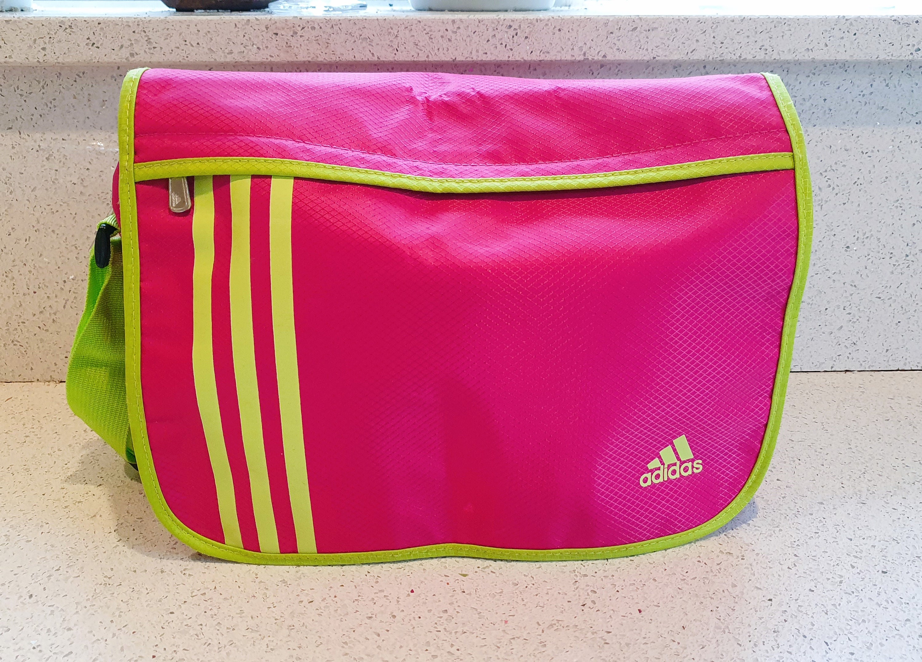 Grey & Orange Plain Adidas Laptop Bag