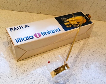 Vintage Glass Ladle, Iittala i Finland, Glass Ladle, Paula, In original packaging, never used, Immaculate, Rare