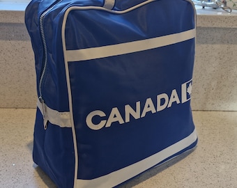 Torba podróżna Vintage Canada: niebieska torba podręczna linii lotniczych