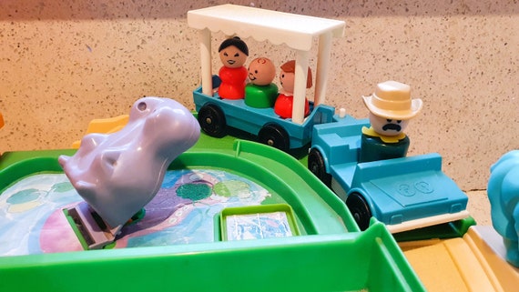 Vintage Fisher Price Zoo Playset With Safari Train, 80s Toys - Etsy