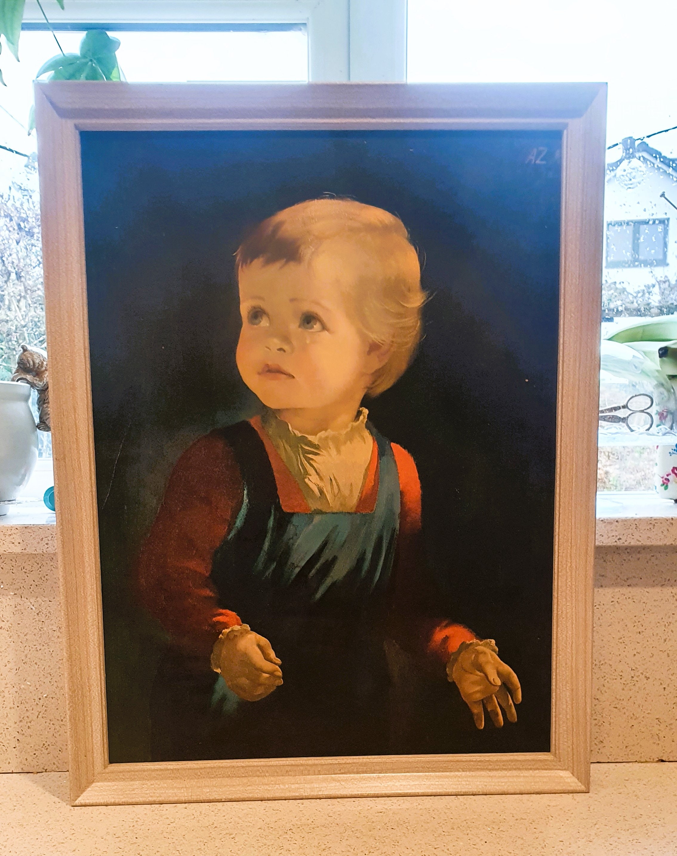 Crying Boy, “childhood”, by Anna Zinkeisen, Large Vintage