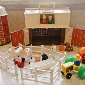 Fisher Price Farm, 70s, Vintage, Fisher Price Little People Farm, Barn, Silo, COMPLETE, Excellent Condition