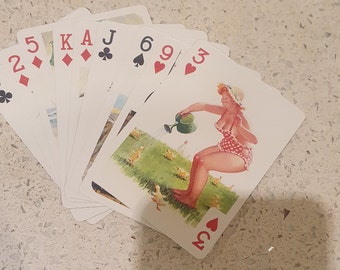 Hilda Spielkarten, Hilda Pokerkarten, Vintage, Retro, Pokerkarten, 50s, Pin up Girl