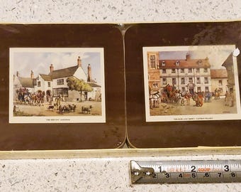 Vintage Cloverleaf Coasters, Old Coaching Inns, Boxed Set of 6