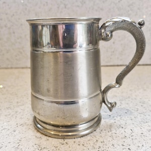 Vintage Sheffield Pewter Tankard: English Beer Stein