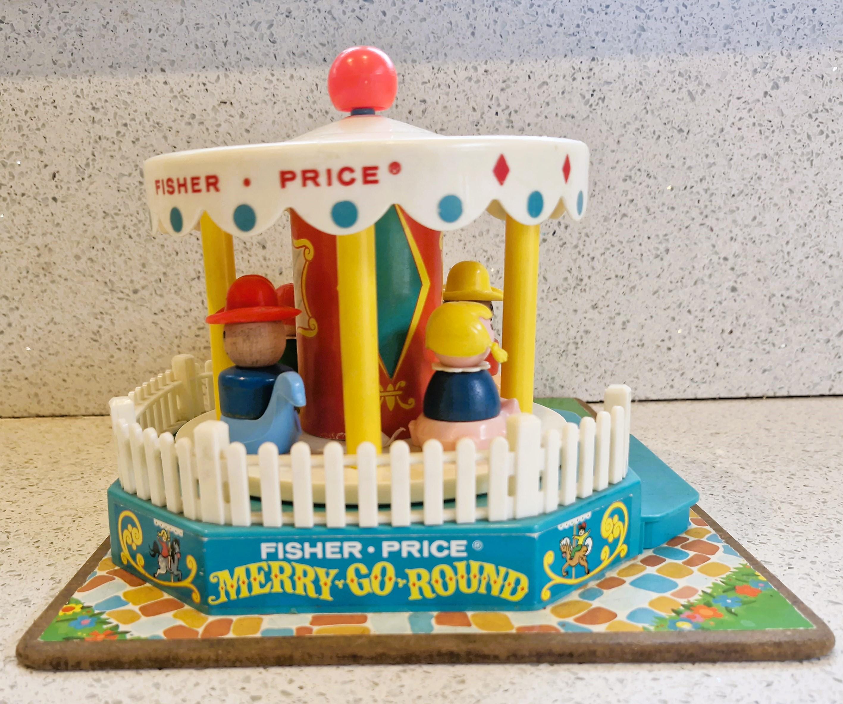 期間限定値下げ　フィッシャープライス　ヴィンテージ メリーゴーランド ヴィンテージ フィッシャープライス メリーゴーランド - 希少な木製の