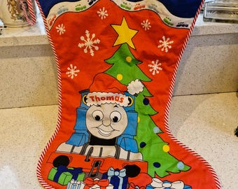 Großer Handgemachter Thomas die kleine Lokomotive Weihnachtsstrumpf: Vintage Jumbo Xmas Sack