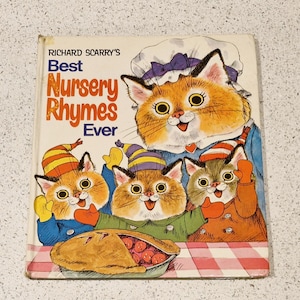 Richard Scarry Nursery Rhymes, Large Book, 1970s, Richard Scarry Book, 1974, Vintage, Richard Scarry, hardback