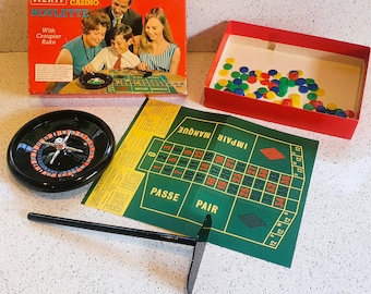 Vintage Merit Casino Roulette Set: Complete with Original Box