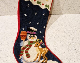 Vintage Nadelspitze Weihnachtsstrumpf: Handgemachte Feiertagsdekoration