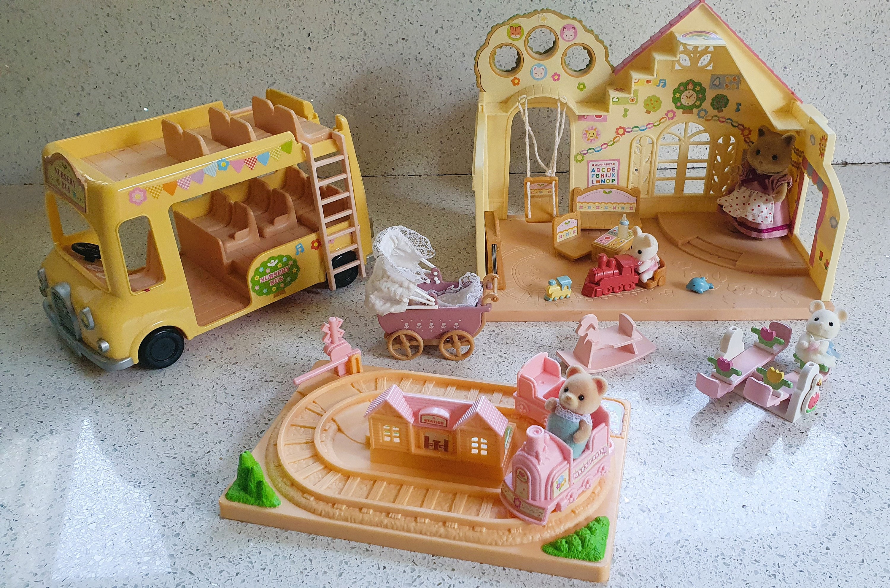 Sylvanian Families Nursery, School, Bus, Babies, Train, Choo Choo