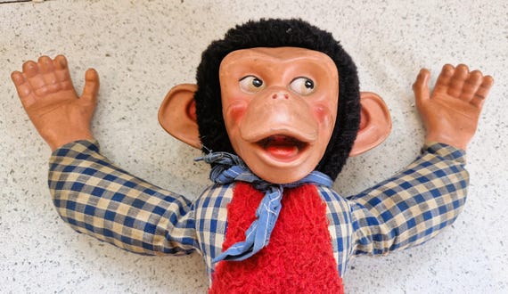 Rubber Face Chimpanzee 1970 Monkey Toy Did You Have A Vintage