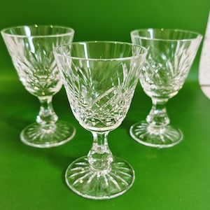 Bicchieri da liquore vintage in cristallo, piccoli, Appreatif, Limoncello, liquore, 10 cm circa