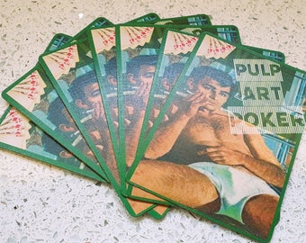 Gay Pulp Art Covers, Playing cards, LGBT, Male Pin Up, Vintage, Pride, Kitsch, Quirky, Unique, Full Deck