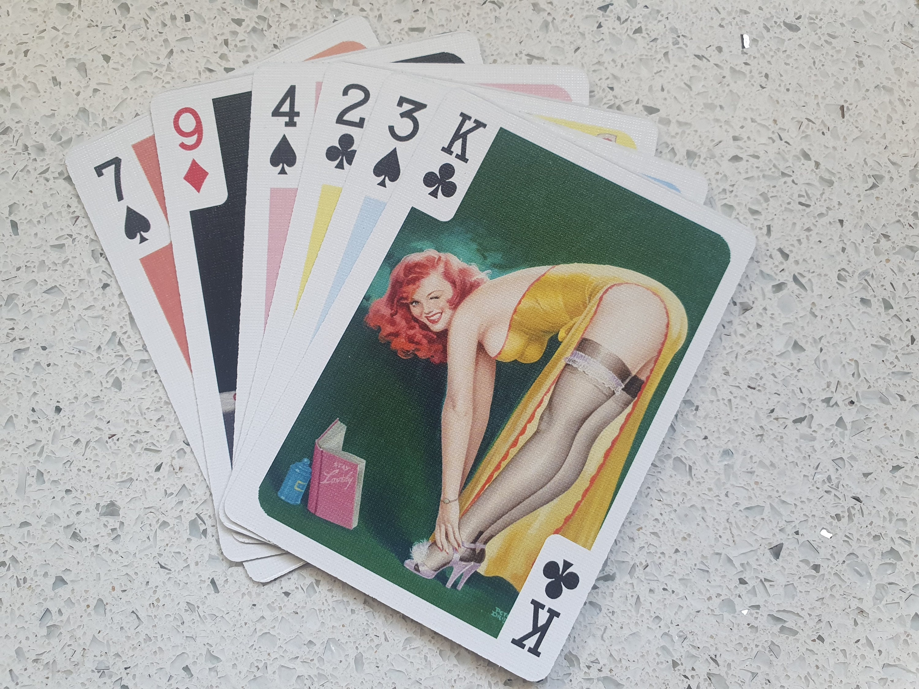 1950s Playing Card Porn - Sexy Playing Cards - Etsy UK