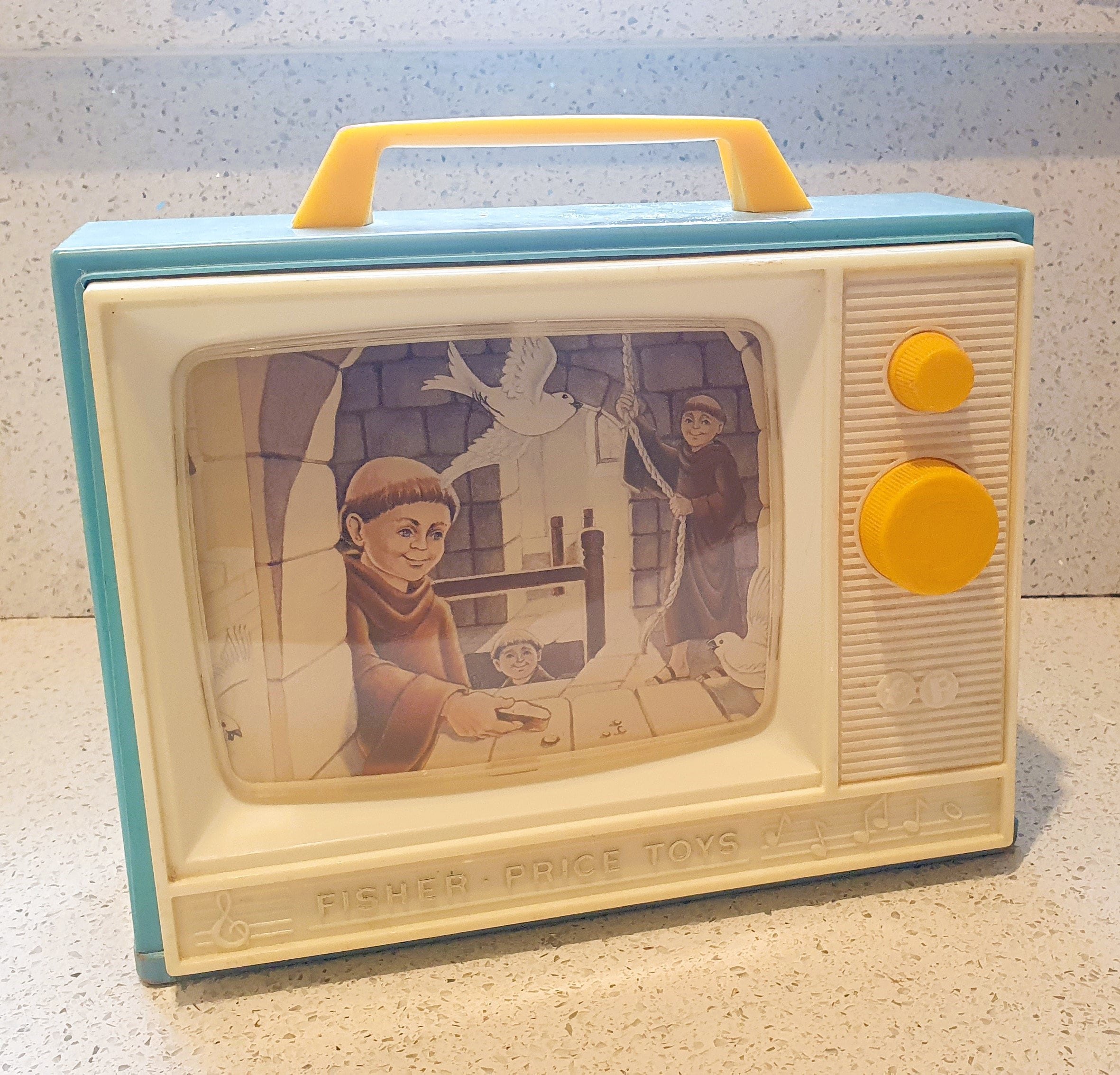 Vintage Fisher Price Giant TV Toy: Wind-up Nursery Rhymes - Etsy