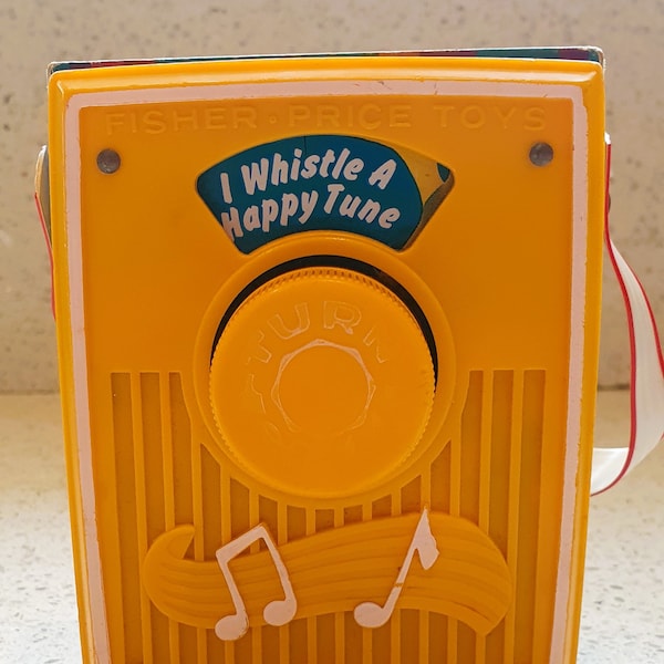 Vintage Fisher Price Radio,I whistle a Happy Tune, Original, Good condition