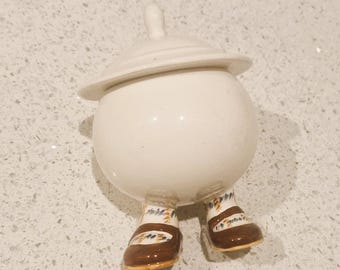 ＊Carlton ware walking Sugar Bowl & Lid＊ Carlton Ware Walking Ware Seated Sugar Bowl & Lid (Sold