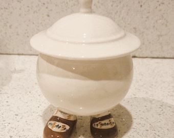 Vintage Walking Ware Lidded Pot: Carlton Ware Sugar Bowl With