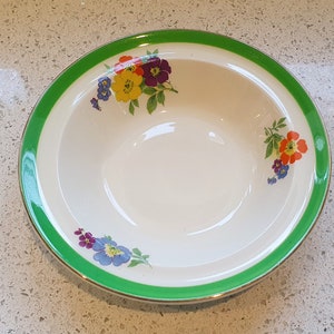 Meakin Green Rimmed Bowl, Alfred Meakin, Bowls