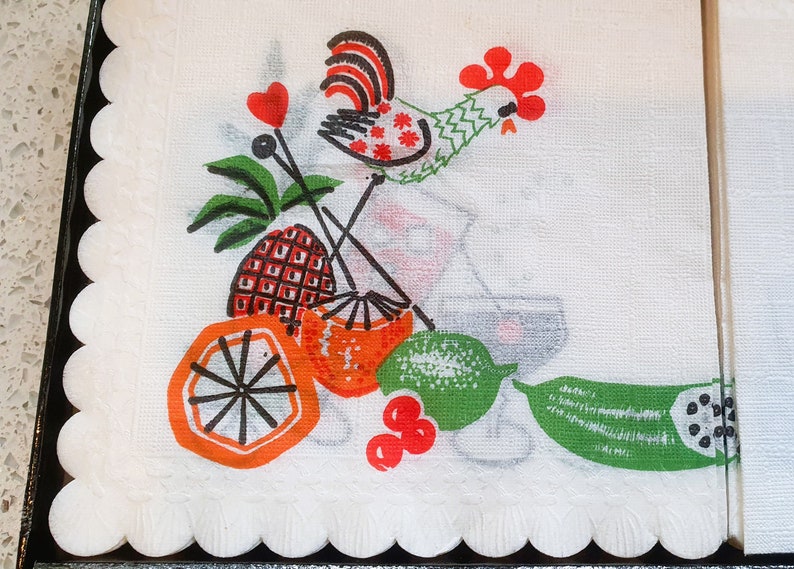 Vintage Cocktail Party, Hostess Cocktail Napkins, Table Stationary, John Dickenson, original Packaging