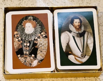 Waddingtons Vintage Bridge Playing Cards, Queen Elizabeth I