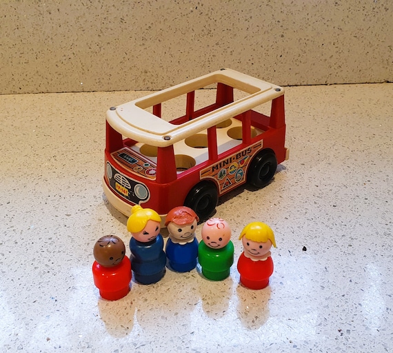 Vintage Fisher Price Mini-bus With Little People Figures - Etsy UK