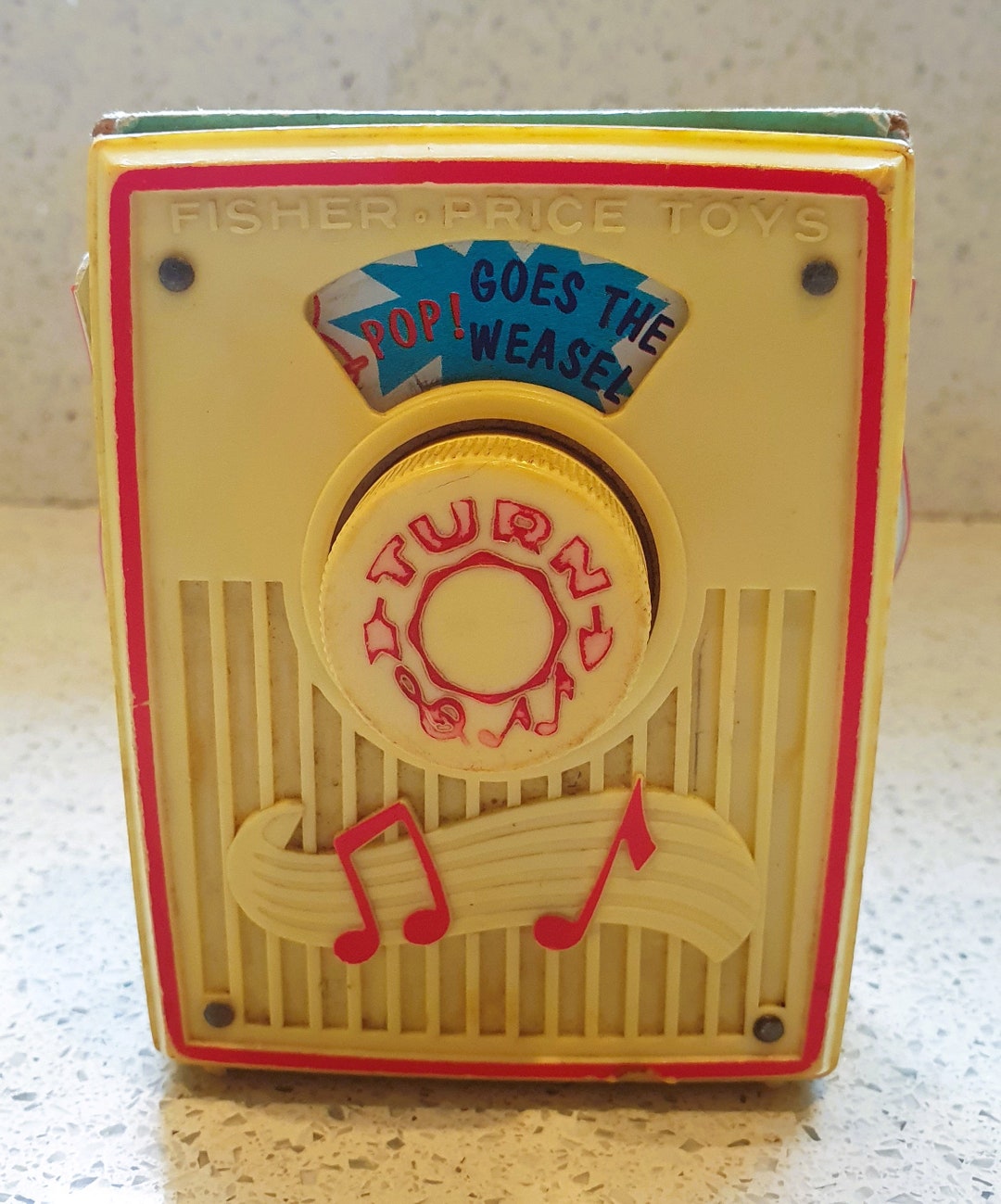Vintage Fisher Price, Wind up Radio Music Box Vintage Toy, Pretend Play