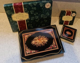 Vintage Cork Tablemats, Placemats, Cloverfield, V & A Museum, William Kilburn, Floriana