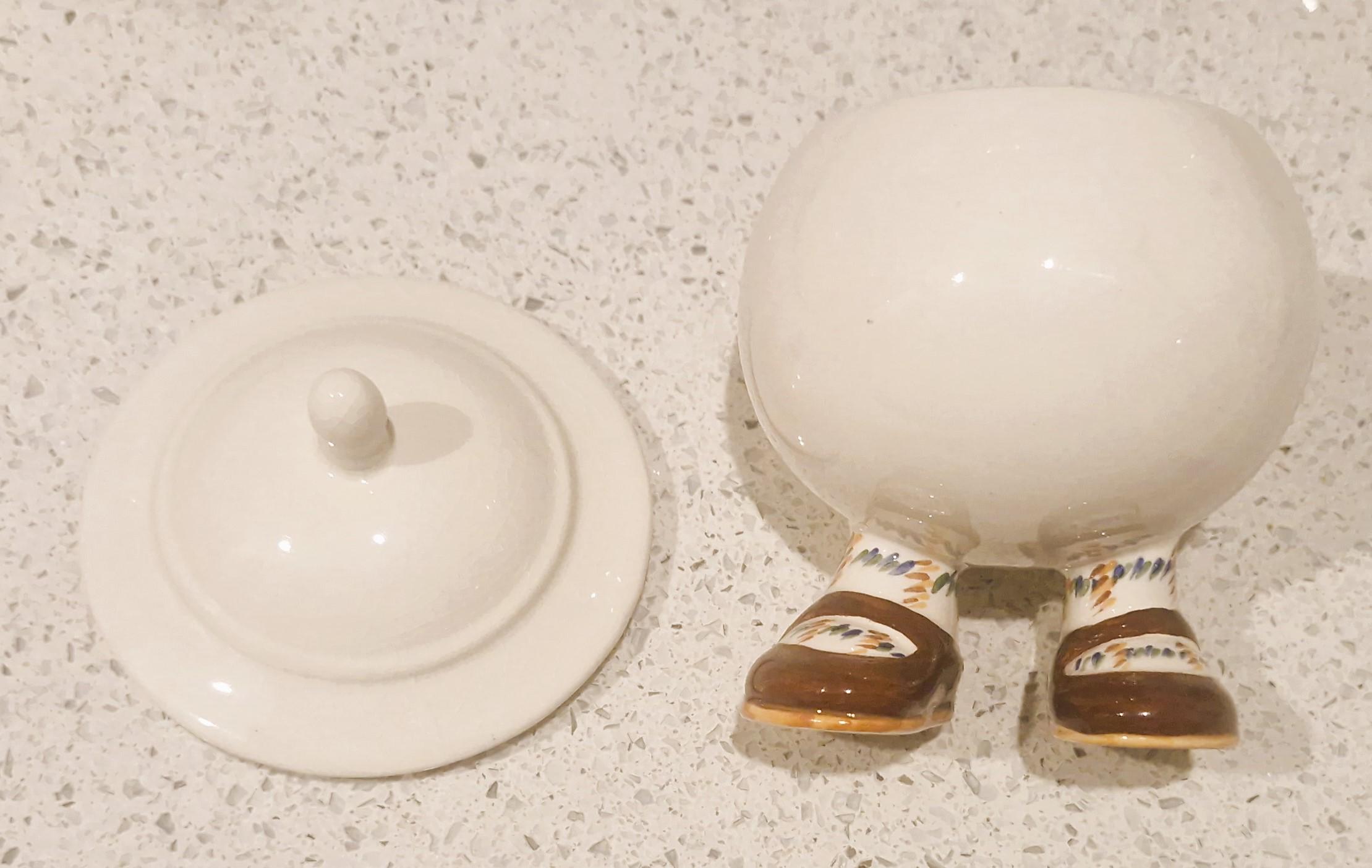 ＊Carlton ware walking Sugar Bowl＊ Vintage Carlton Ware Walking Ware Lidded Sugar Bowl - Retro