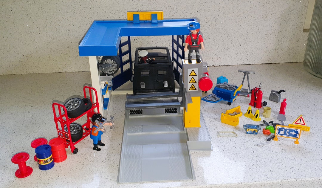 Playmobil Garage Set Mechanics Car Repair Car Etsy