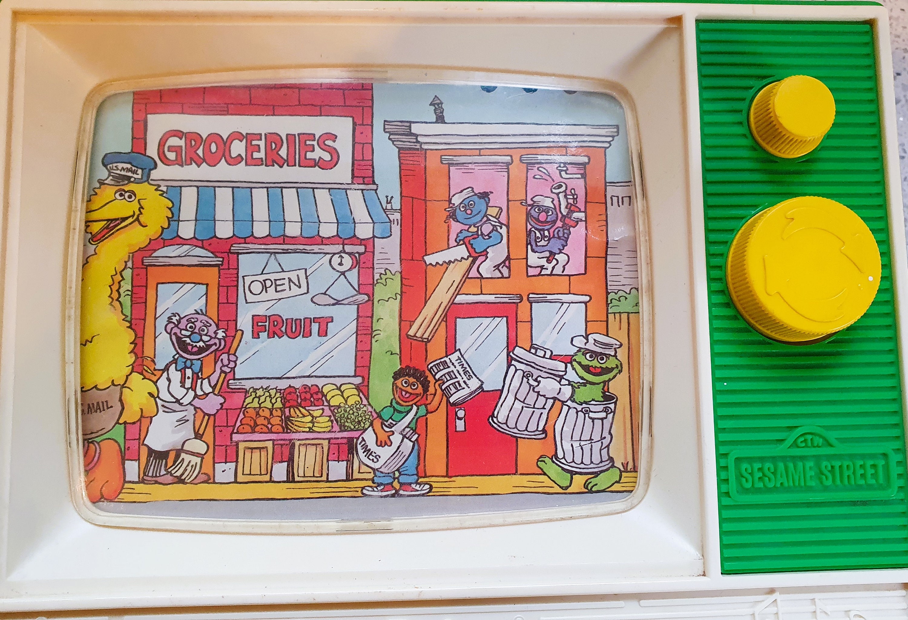 A.34 3x Sésame street Tyco, horloge preschool VINTAGE (Gebraucht) in