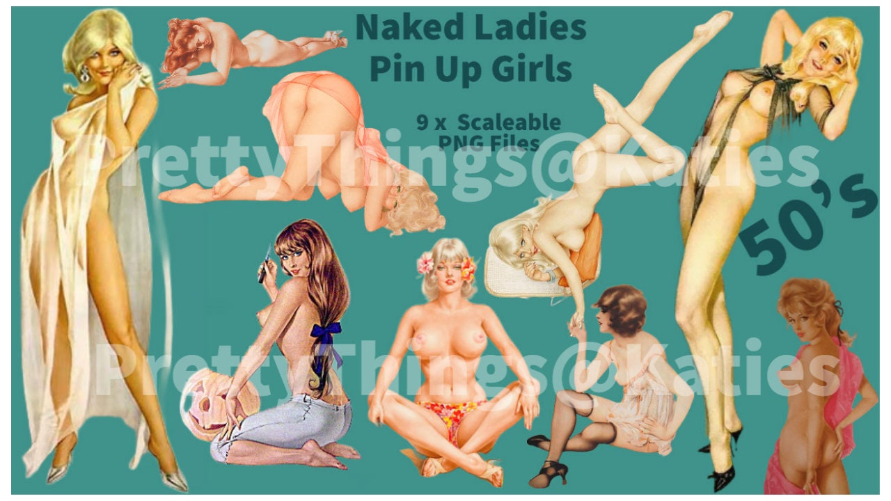 50pcs Retro War Sexy Pinup Pin Up Stickers Girls Boobs Tease Naked Nude