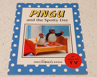 Libro PINGU vintage, Pingu e The Spotty Day, Buone condizioni, Raro, Nostalgia degli anni '90, articolo da regalo