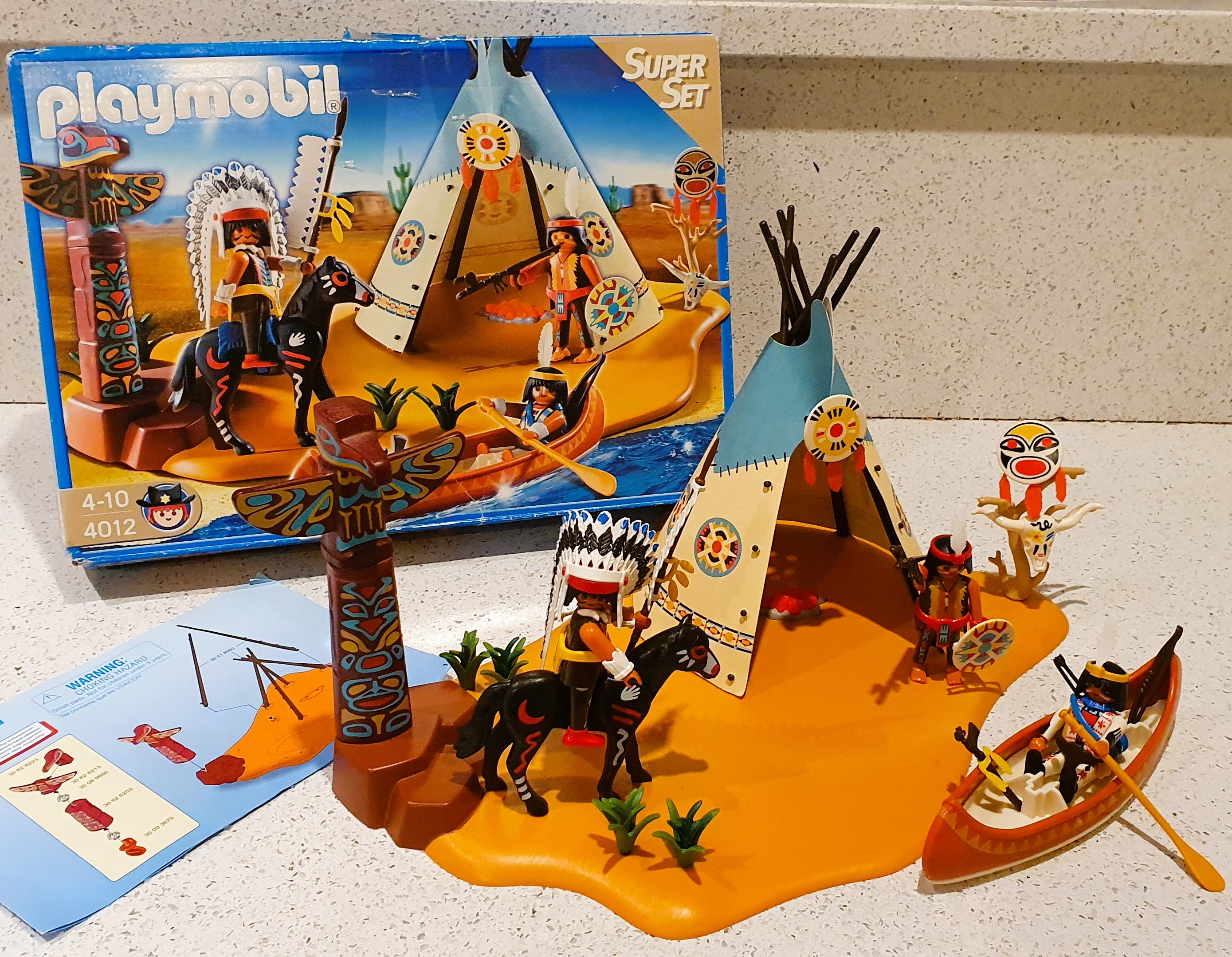 Teepee Playmobil Indian Set Playmobil Familia India Con Tipi Ref