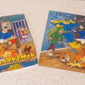 Vintage Bananaman-puzzel: cartoonpuzzel jaren 80, in doos