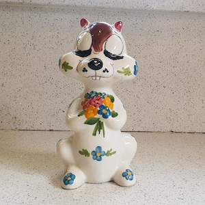 Vintage, Quadrifoglio, Chipmunk, Squirrel,  Money Box, Kitsch, Quirky, Stamped