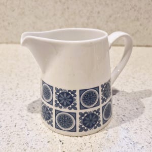 Royal Tuscan, Charade, Fine Bone China, Creamer, Milk Jug, Blue and White, Charade Pattern, Royal Tuscan