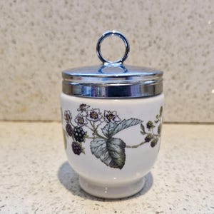 Royal Worcester Egg Coddler, Royal Worcester, King Size, Xl, Large, Double, Egg Coddler, Coddler, Elegant Blackberry, Bramble, Berries