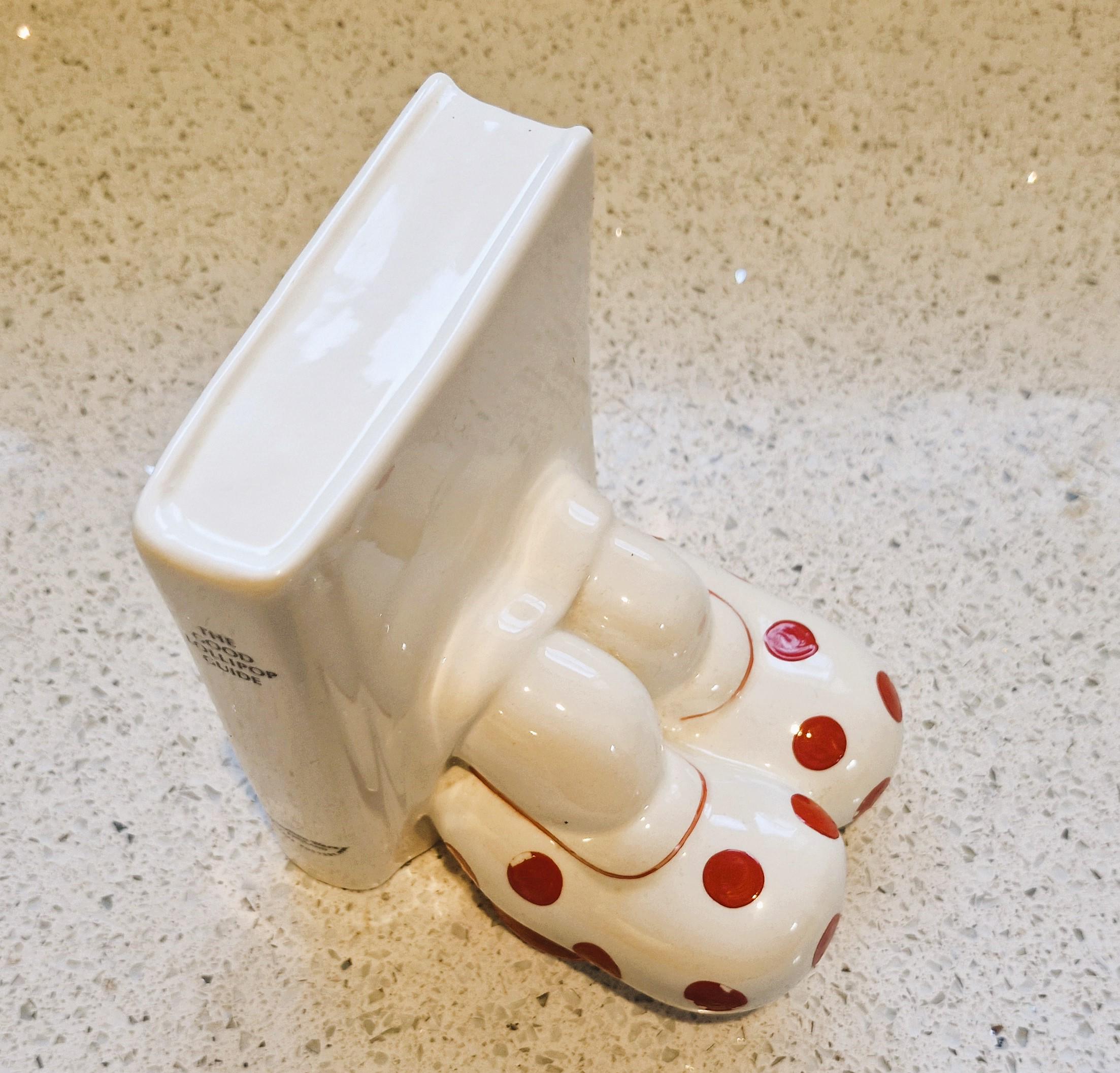 Carltonware Walking Ware Bookend: Red Dot Shoes, Lollipop Guide - Etsy
