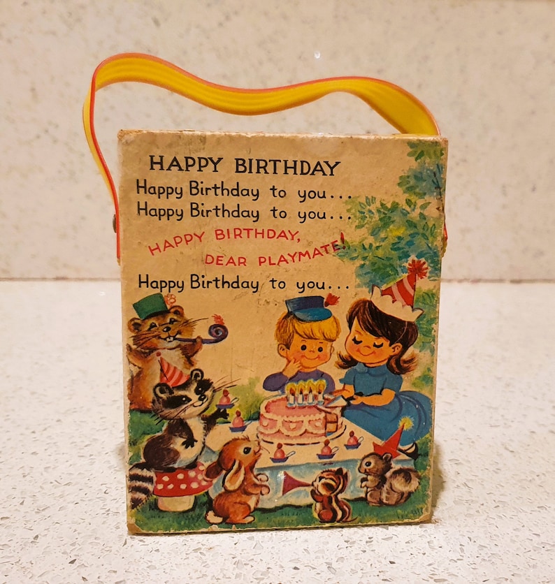 Vintage 70s Fisher Price Radio, Plays Happy Birthday, Very Good condition, Works well
