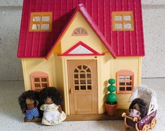 Sylvanian Families Cottage: Furnished Dollhouse with Hedgehog Family