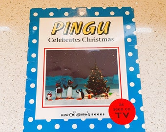 Vintage PINGU-Buch, Pingu feiert Weihnachten, Weihnachten, Pingu-Weihnachten, guter Zustand, selten, 90er-Jahre-Nostalgie, Geschenkartikel