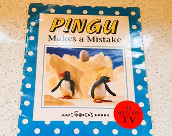 Vintage PINGU-Buch, Pingu macht einen Fehler, guter Zustand, selten, 90er-Jahre-Nostalgie, Geschenkartikel