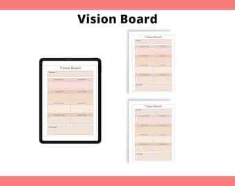Vision Board Planner | Goal Setting Planner | Law of Attraction Planner | Manifestation Journal | Dream Board | Visionary Gift