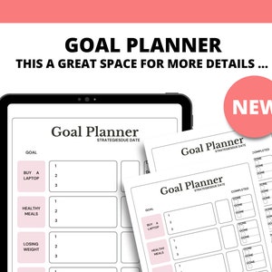 Minimalist Goal Planner Journal| Personal Planner | Productivity Organizer | Daily Planner | Weekly Planner | Planner Gift